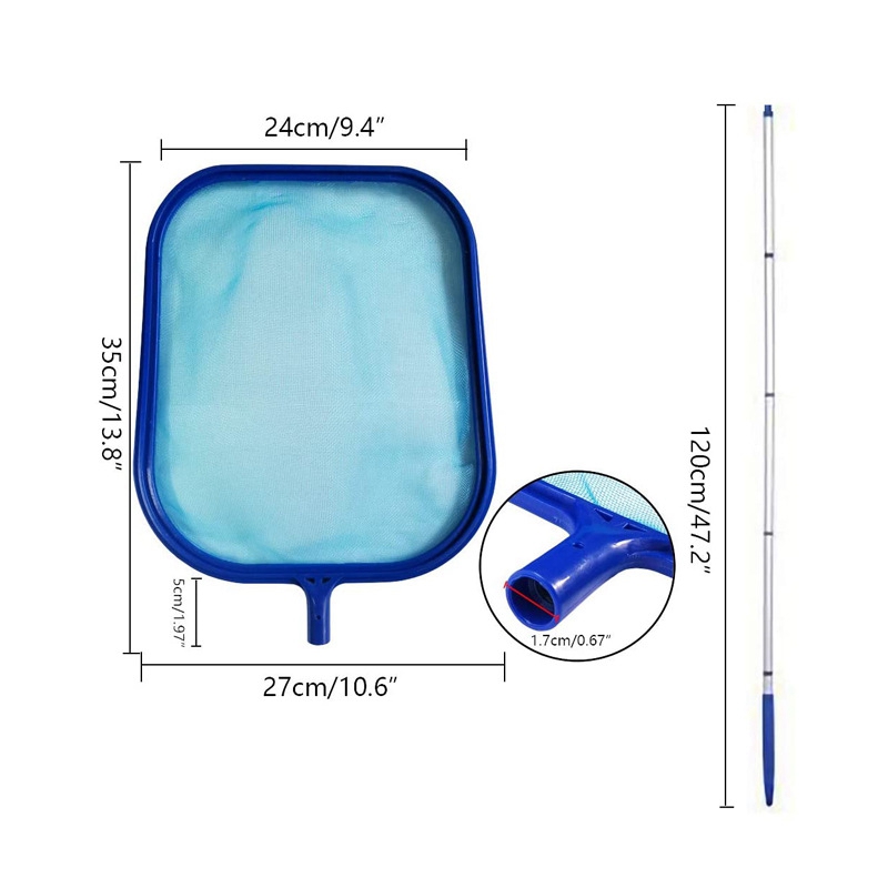 Pool Skimmer Pool Net With 5 Sections Pole Pool Skimmer Net For Above Ground &amp; Inground Swimming Pools