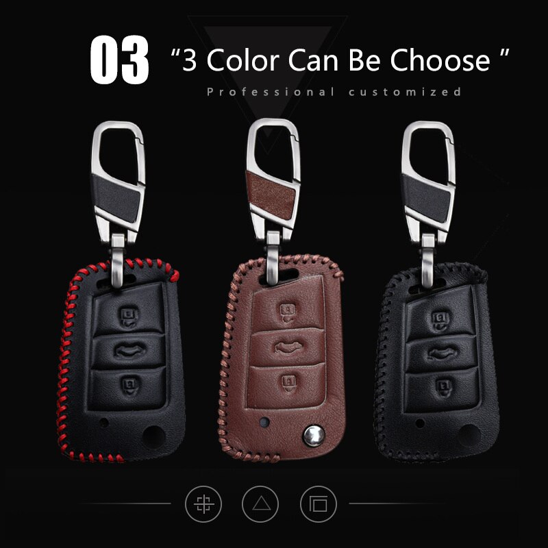 Læder bil nøglering nøgle cover til seat leon  fr 5f 2 1m mk2 mk3 mk4 mk1 ibiza 6j ateca arona tarraco nøgleholder tilbehør