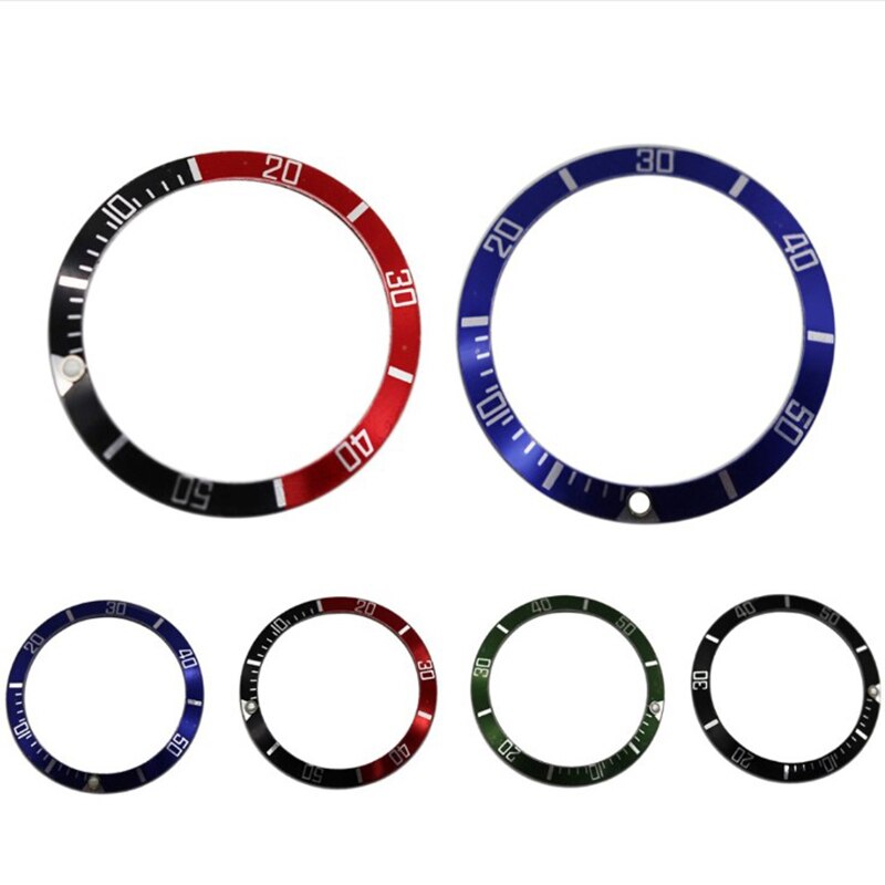 Bisel de plástico para reloj, 4 colores, 38mm de escala, anillo de inserción exterior, Kit de herramientas de reparación de reloj de pulsera, bisel de joyería, caja de relojes