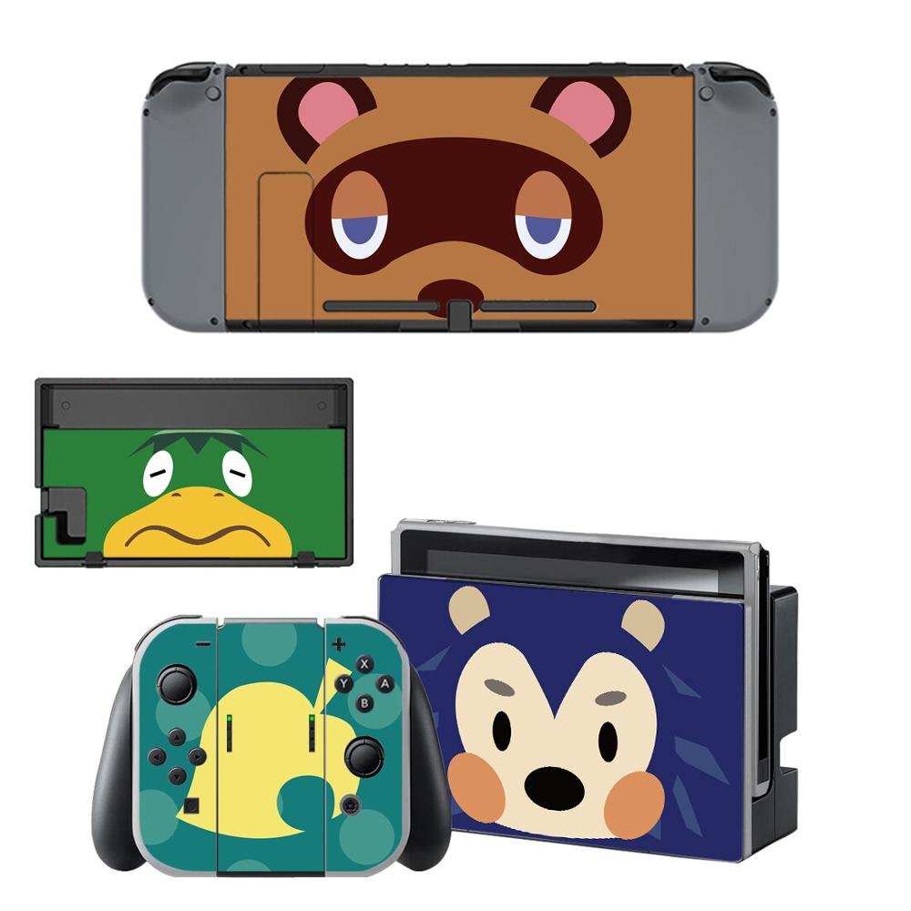 Protector de pantalla de vinilo para consola Nintendo Switch NS, pegatinas protectoras de piel de Animal Crossing + controlador Joy-con: YSNS2562