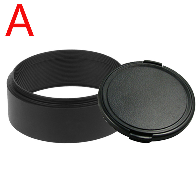 Metal Lens Hood + lens Cap 40.5mm 43mm 49mm 52mm 58mm 55mm 62mm 67mm 72mm 77mm for Leica Canon Nikon Sony: 77mm / A