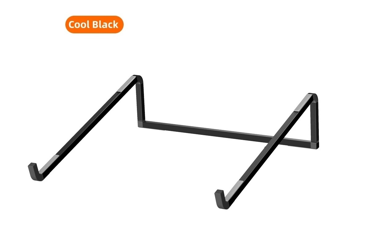 Portable Laptop Stand Aluminum Alloy Support Computer Bracket Ultra light Foldable Non-slip Notebook Holder for Macbook Air Pro: black
