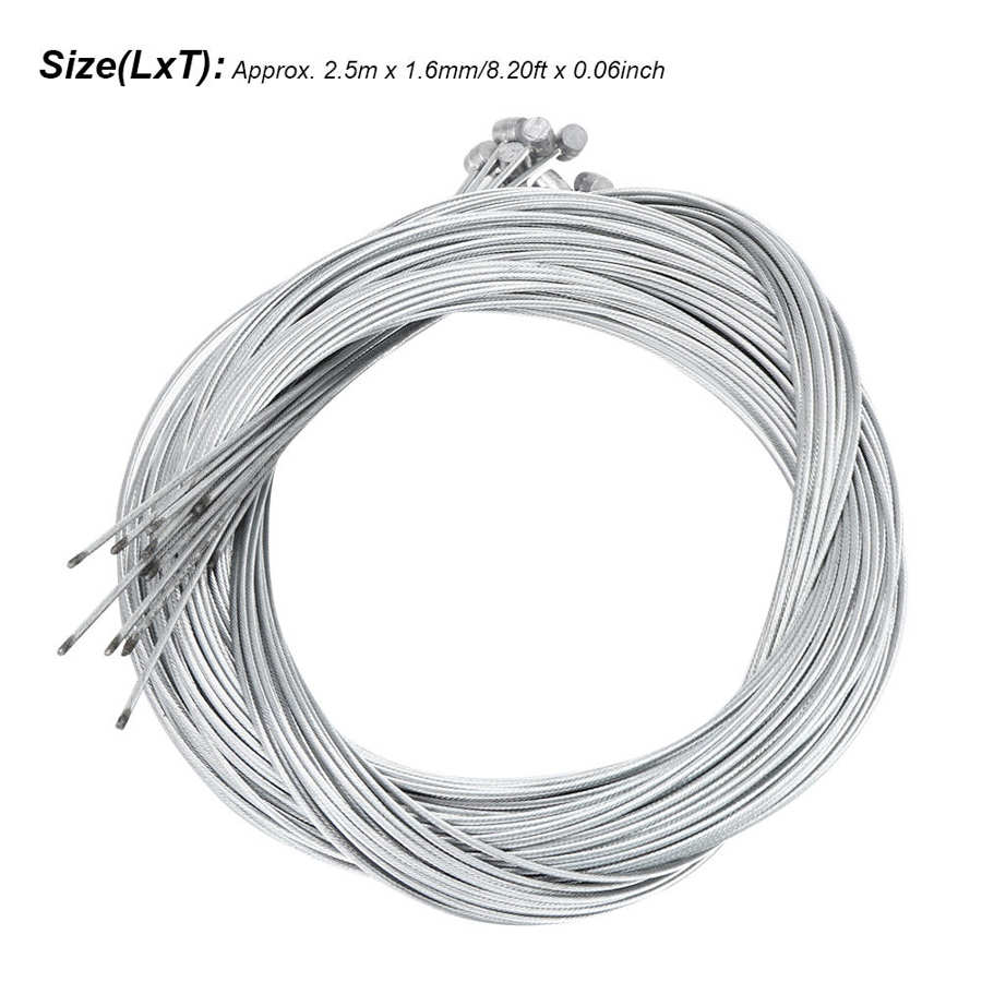 Electric Bicycle Brake Cable 20pcs Metal 2 5m Length 1 6mm Thickness Electric Bicycle Rear Cable Core Brake Line Cycling