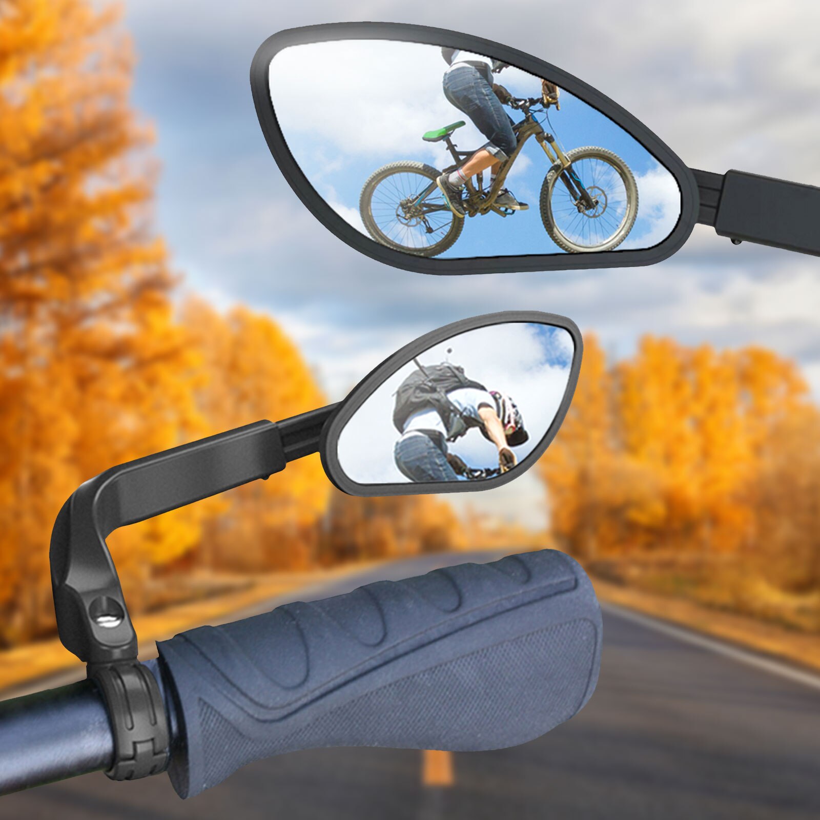 Motorcycle mirrors.Motorfiets Stuurspiegel, Motorfiets Links Rechter