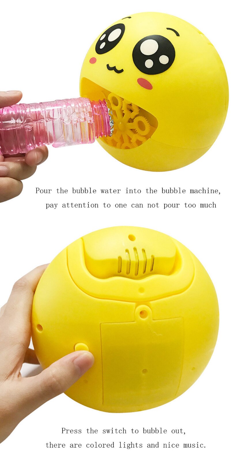 Cartoon Krab Automatische Bubble Maker Machine Blazen Zeep Voor Kinderen 60Ml Speelgoed Kinderen Zomer Speelgoed Outdoor Speelgoed voor Kids
