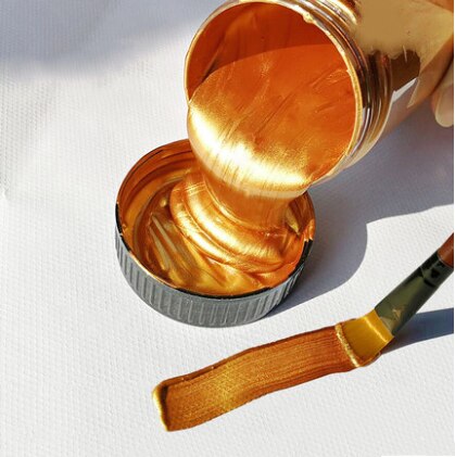 60ml Golden Acrylic Paint DIY Metallic Paint Wall Painting Foguang Gold Waterproof Liquid Hand Painting Acrylic Paint: bronze