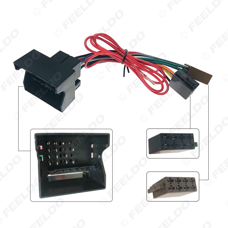 Feeldo bil stereo lyd iso ledningsnet kabel til peugeot 207 307 307cc 407 til citroen  c2 c5 radio antenne wire adapter