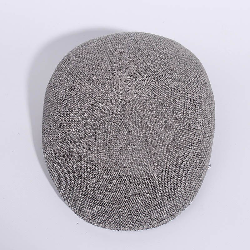 Boina, gorro de primavera verano para hombre y mujer, sombrero de gorra plana Ivy con rejilla transpirable para hombre y mujer, Boina de papel plano liso