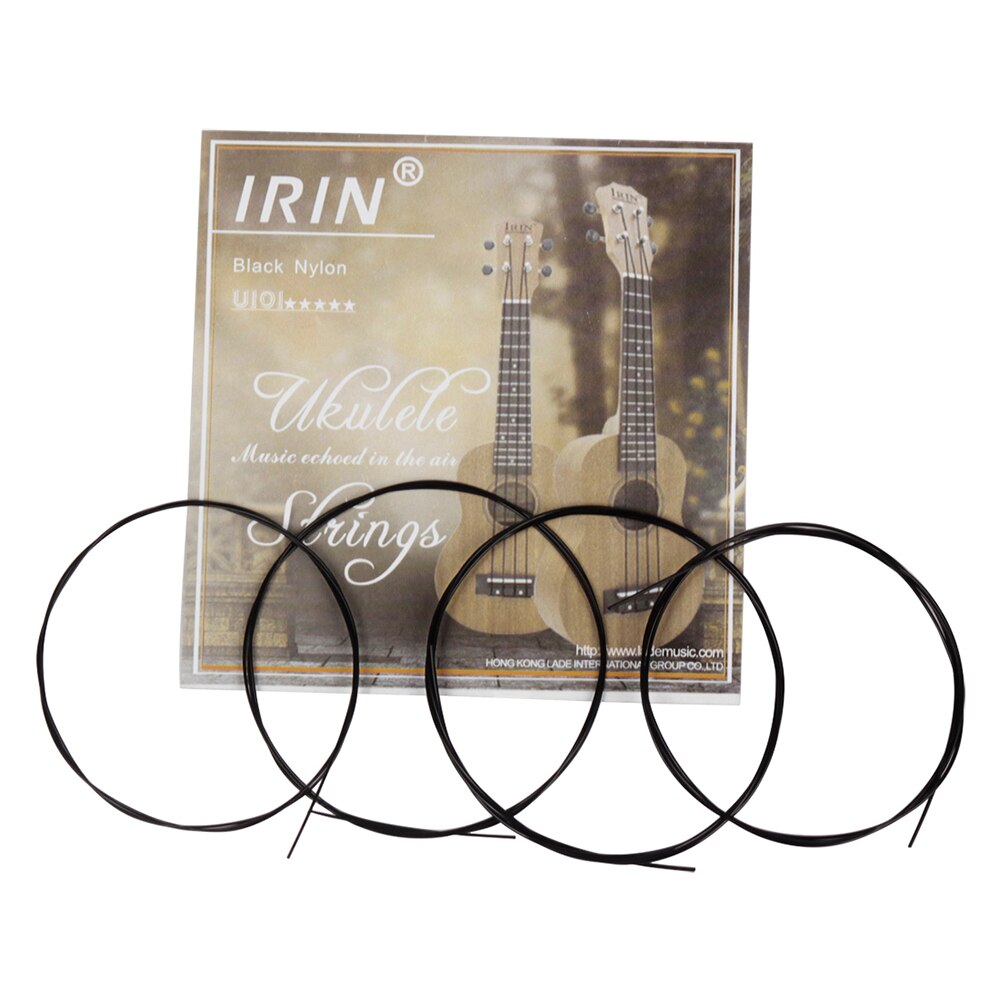 4 Pcs/set Soprano Ukulele Ukelele Uke Strings Set Nylon Ukulele Strings Replacement Part Stringed Instrument Accessories: U101 Black