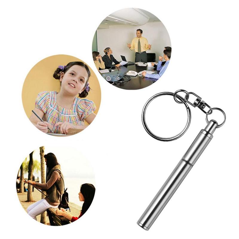 Draagbare Staal Telescopische Pen Tool Metalen Sleutelhanger Tool Pen Sleutelhanger Ergonomische Balpen