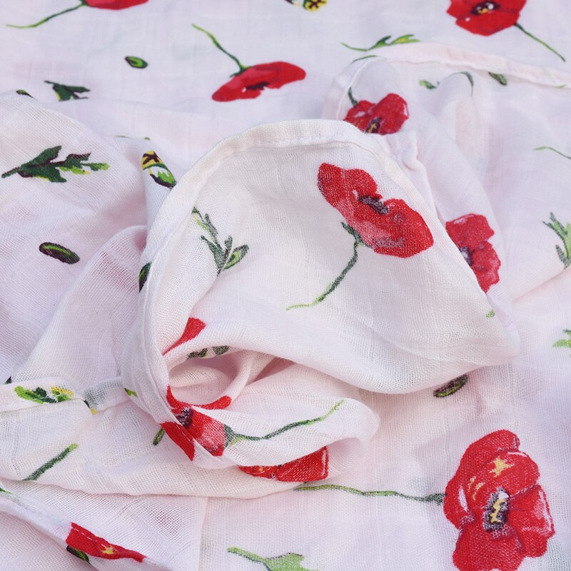 Rosa svane 100%  økologisk bomull rosa rød musselin babytepper sengetøy spedbarn swaddle håndkle for nyfødte swaddle teppe baby wrap
