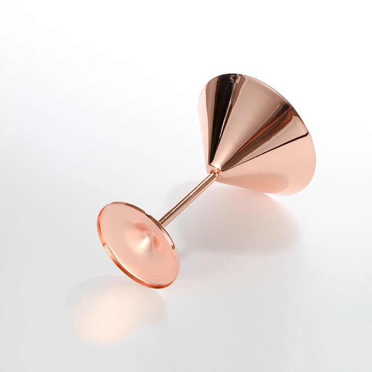 Stainless steel tall cocktail wine set, martini glass bar fancy cup rose gold wine glass