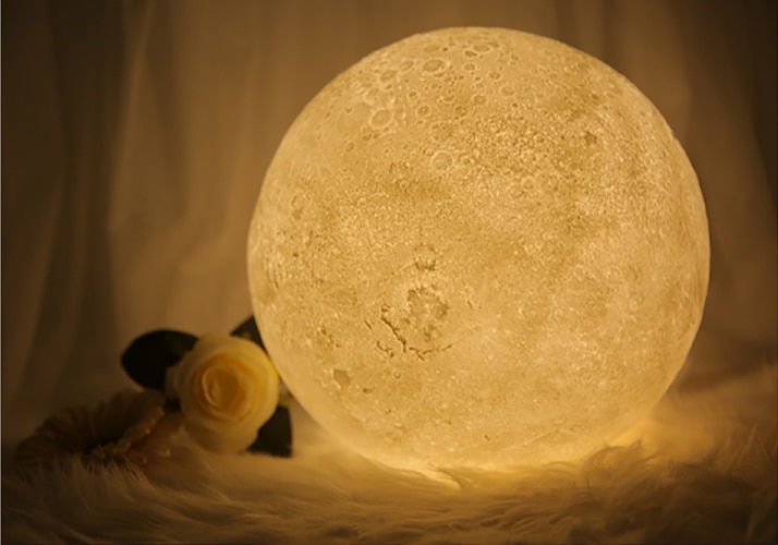 8/12/18/20/22/30CM 3D-gedruckt gemalt mond licht berühren 16 farben + klatschen + fernbedienung