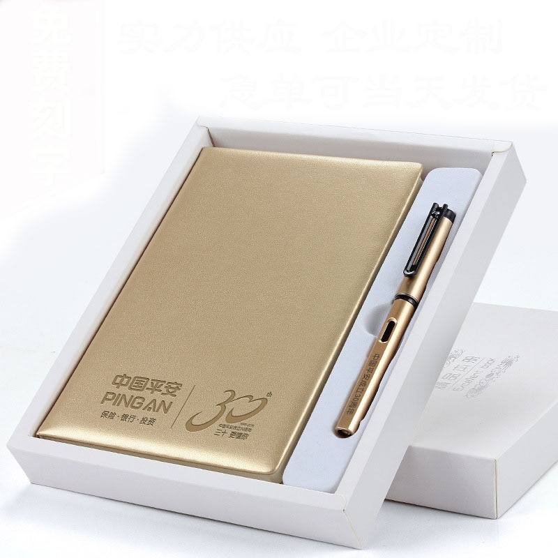 Luxurious Office Notebook Set Upscale Business Notebook Business Pen Set With Box For Office Meeting