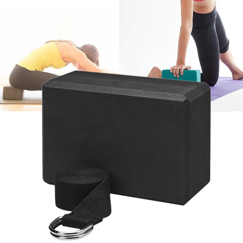 Yoga blok og yoga rem combo sæt pilates yoga bælte yoga klods formende sundhedstræning tilbehør