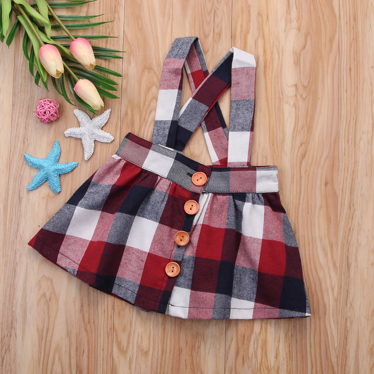 Toddler Baby Kid Girls Plaid Skirts Summer Spring Children Girls Costumes
