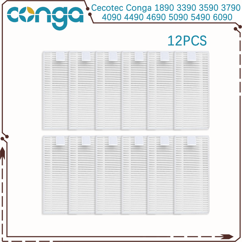 For Cecotec Conga 1890 3390 3590 3790 4090 4490 4690 5090 5490 6090 Robot Vacuum Main Side Brush Hepa Filter Mop Part: Dark Khaki
