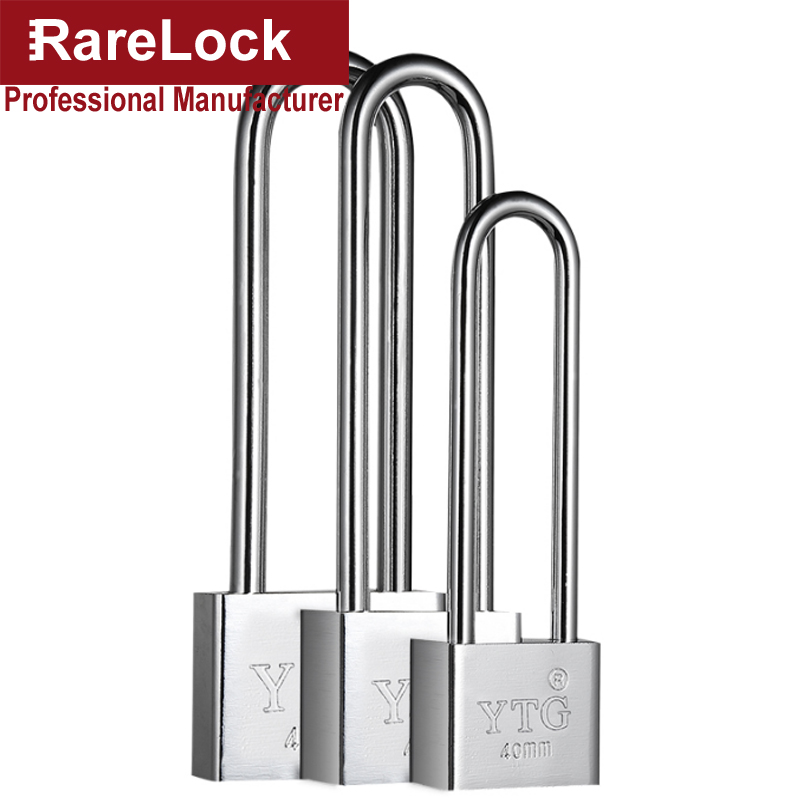 Long Handle Padlock Key Lock 30-70mm for Garden Gate Warehouse Bicycle Cabinet Shop Door Office DIY Rarelock MS463 h