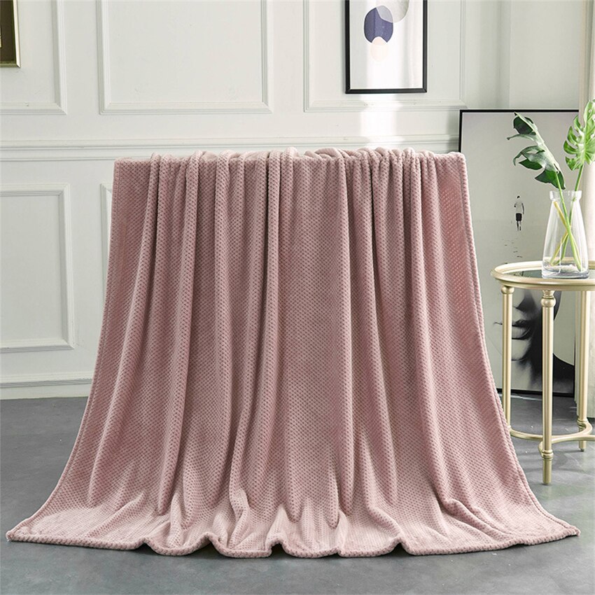 Weiche Warme Korallen Vlies Decke Winter Blatt Bettdecke Sofa Plaid Werfen Licht Dünne Mechanische Waschen Flanell Decken