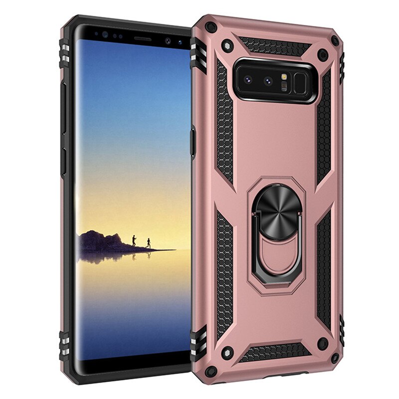 Für Samsung Galaxy Note 8 Fall Magnet Auto Ring Ständer Halter Abdeckung für Samsung Galaxy Note 8 Note8 SM-N950F Coque capa fundas: For Galaxy M40S / Rose Gold