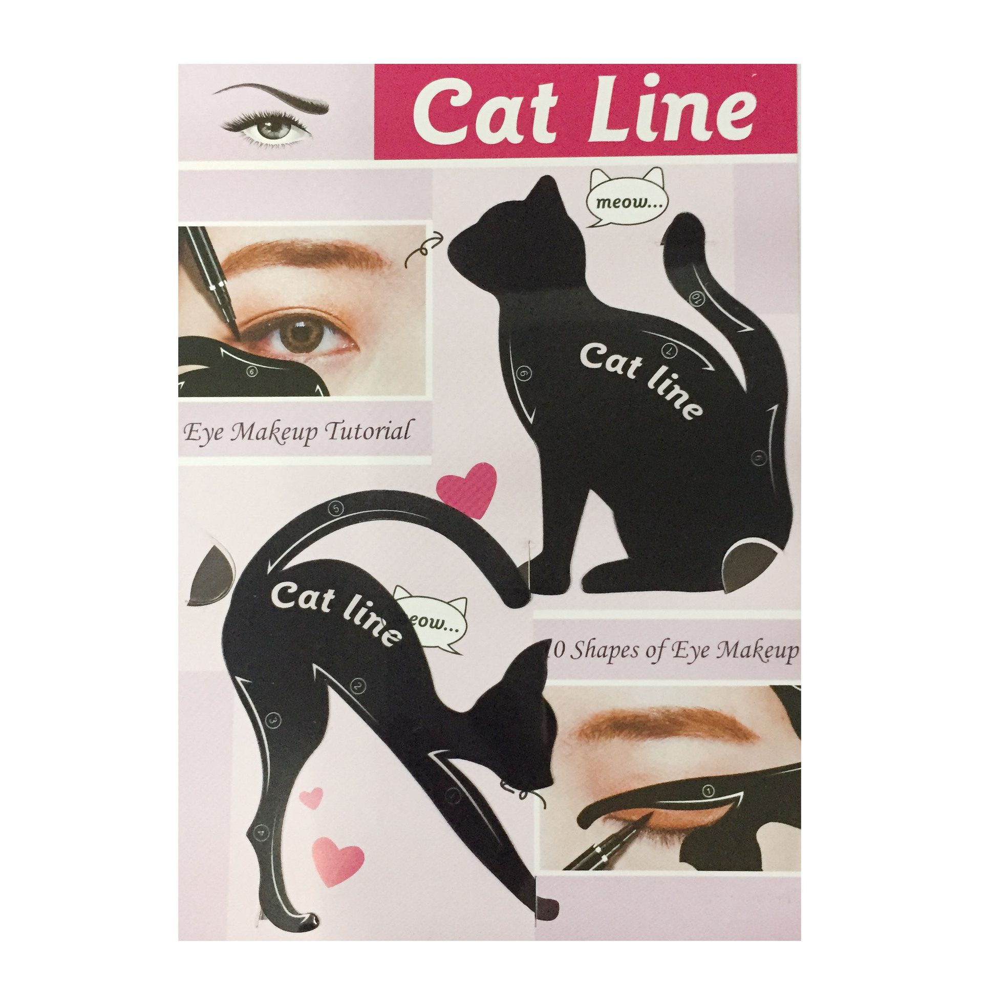 2 stk eye liner makeup cat eye eyeliner stencil eyeliner stencil modeller øjenbryn øjne liner skabelon shaper værktøj