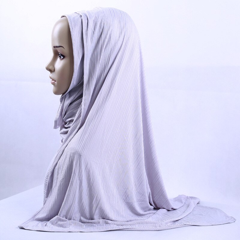 LINLING turquie femmes en mousseline de soie solide écharpe musulmane dames châles et enveloppes doux femme Hijab étoles tête sous-écharpes N488: C9