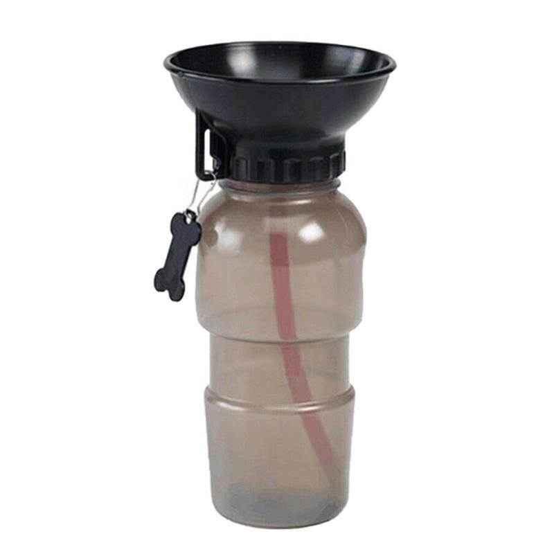 MICATALE 500ml perro agua tazón taza mascota cachorro gato deporte portátil de viaje al aire libre perros tazón taza de agua para beber agua tazón taza dispensador: gray