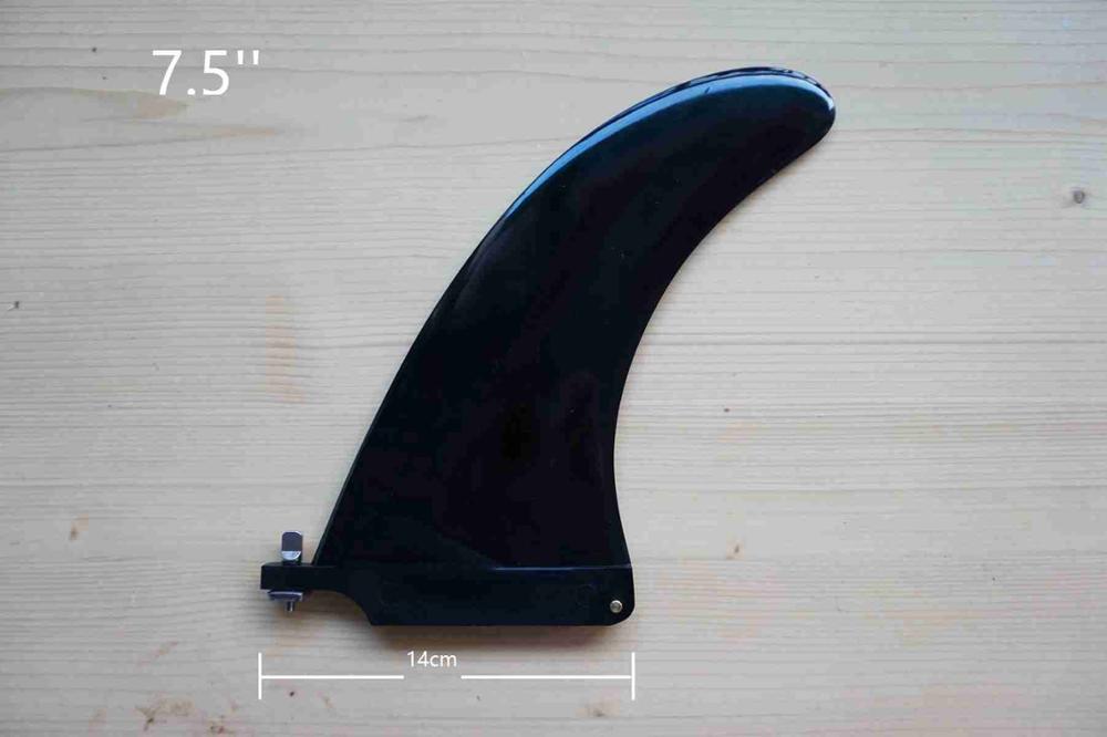 Longboard Fin Center Fin Center Sup Board Fin Surf 10'' 9'' 8'' 7.5'' 6.5'' centre fins Touring Fins FCS II Style Single Fin: 7.5 inch black