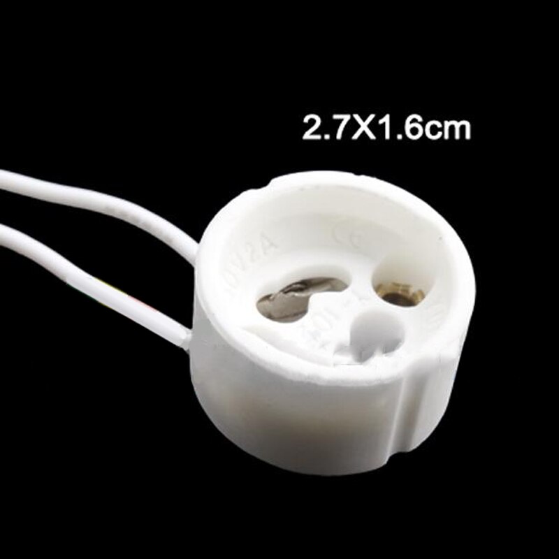 10Pcs GU10 Keramische Socket Houder Lamp Halogeen Lamp Wire Connector Fitting Base