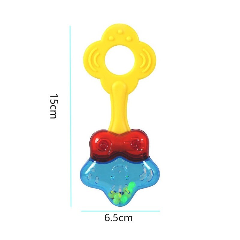 赤ちゃんのガラガラ,ソフトラバーダンベルボール,歯が生えるリング,早期学習,子供と赤ちゃんのおもちゃを手に入れよう: Star stick