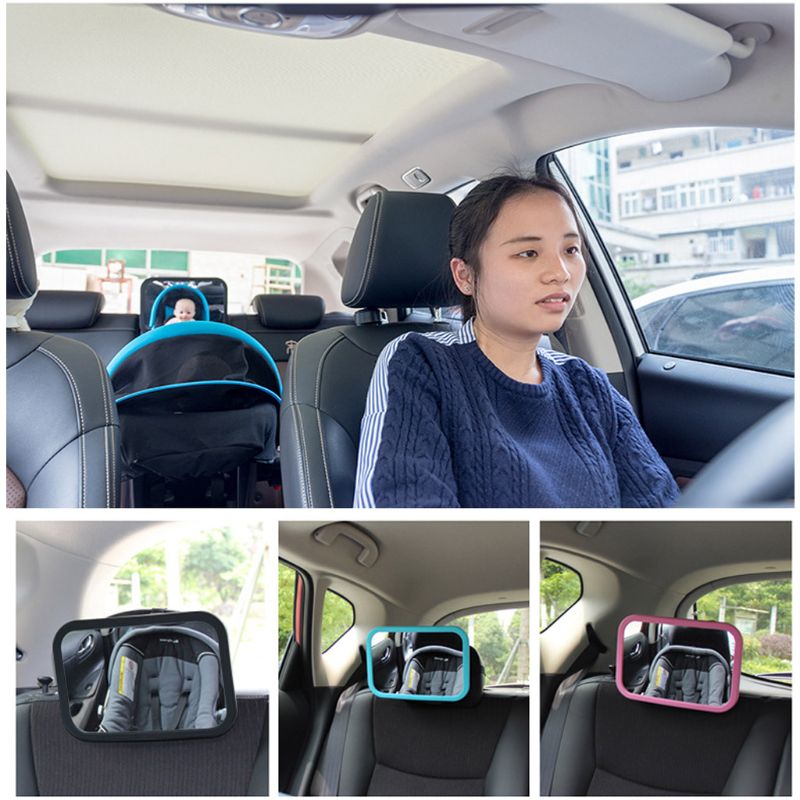 Espejo retrovisor ajustable para coche de bebé, espejos retrovisores para asiento de niño, reposacabezas, Monitor de seguridad para niños