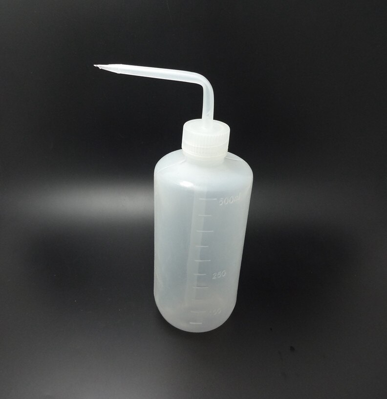 Equipo de laboratorio botellas de lavado de seguridad de 250 ml, boca estrecha