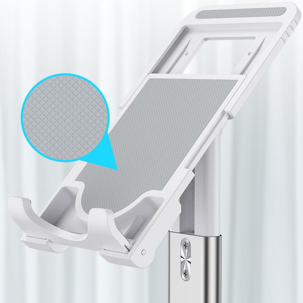 Ergonomic Collapsible Adjustable Metal Desktop Tablet Holder Table Cell Foldable Extend Support Desk Mobile Phone Holder Stand