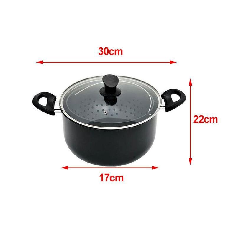 2 in 1 Cooking Pot with Built-in Strainer Rotary Water For Induction Pasta Stockpot Perfect Cooker Vegetable For Steaming G7J0: Small