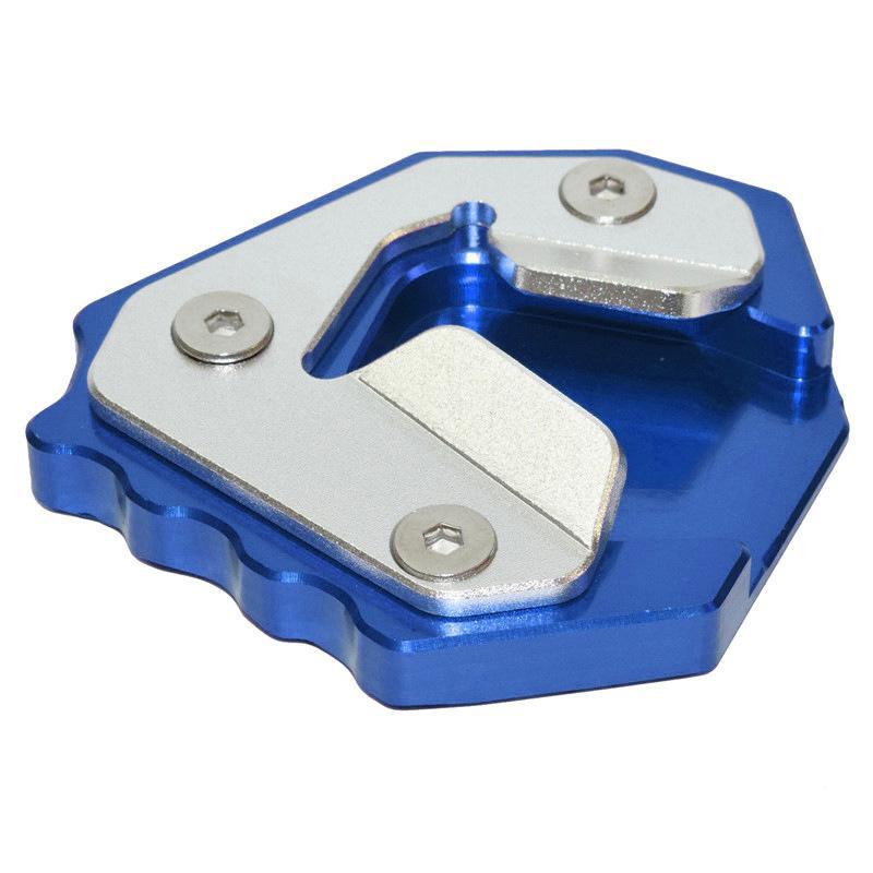 Motorcycle CNC Kickstand Side Stand Enlarger Plate Extension Pad for BMW S1000XR 15-19: blue