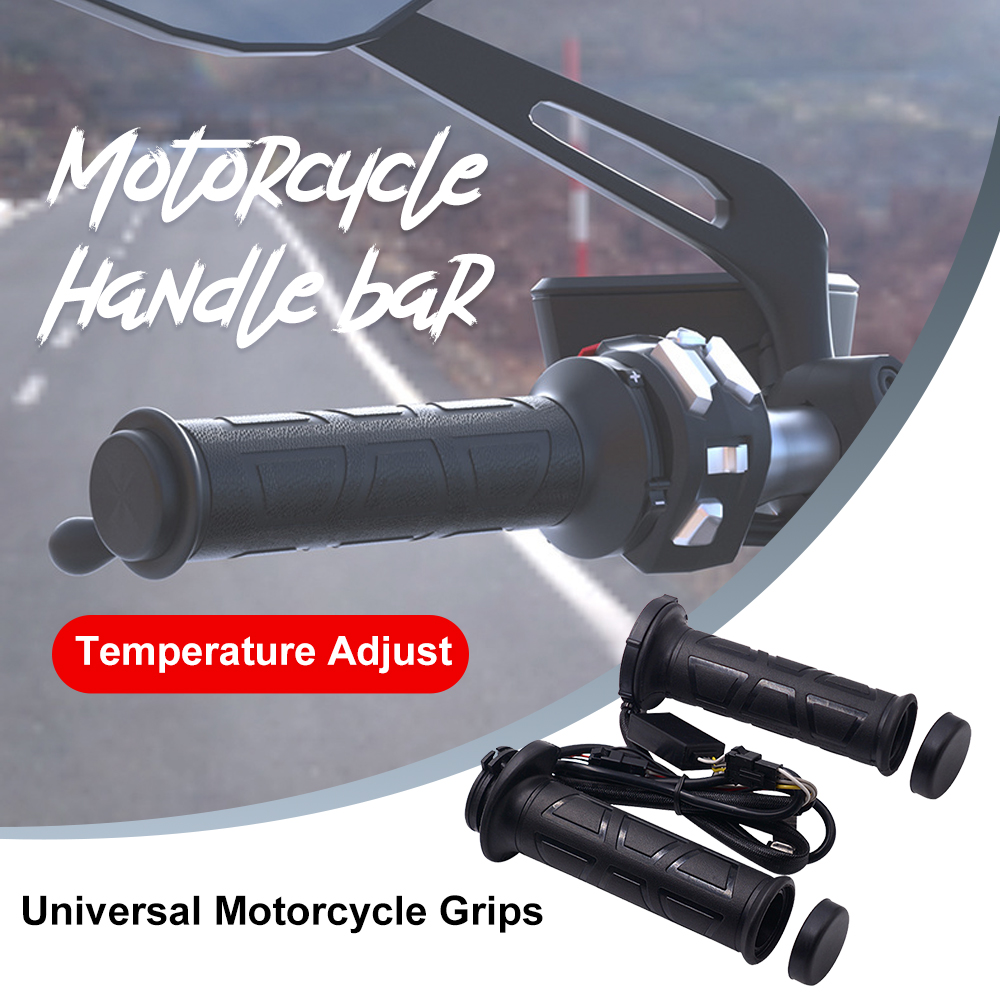 Motorcykel handuppvärmda handtag elektriska gjutna handtag skoter moped bar handvärmare 22mm motocross vespa justerbart handtag