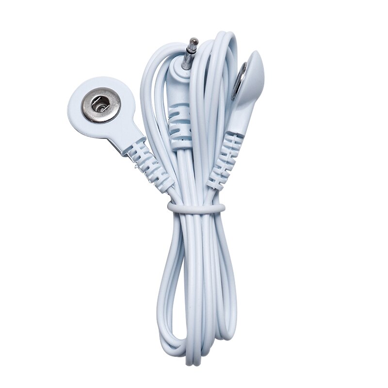 4 Knoppen Elektrode Draden Kabels Voor Aansluiten Elektrode Pad Met Tientallen Therapie Machine Massager 2.5 Mm Plug Body Massage