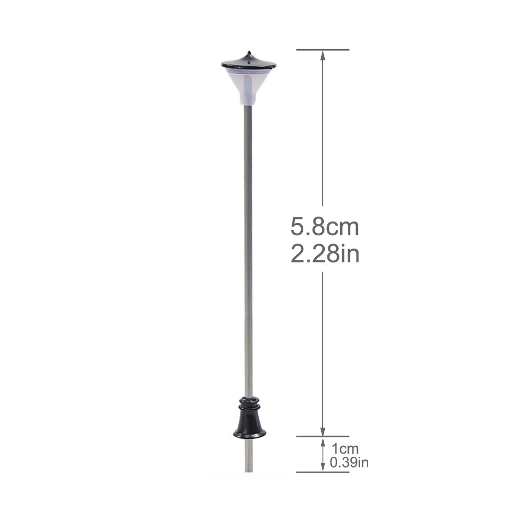 Lot 10 éclairages LED Voie Ferrée échelle N, Mats, Pour Modélisme, 3V DC/AC