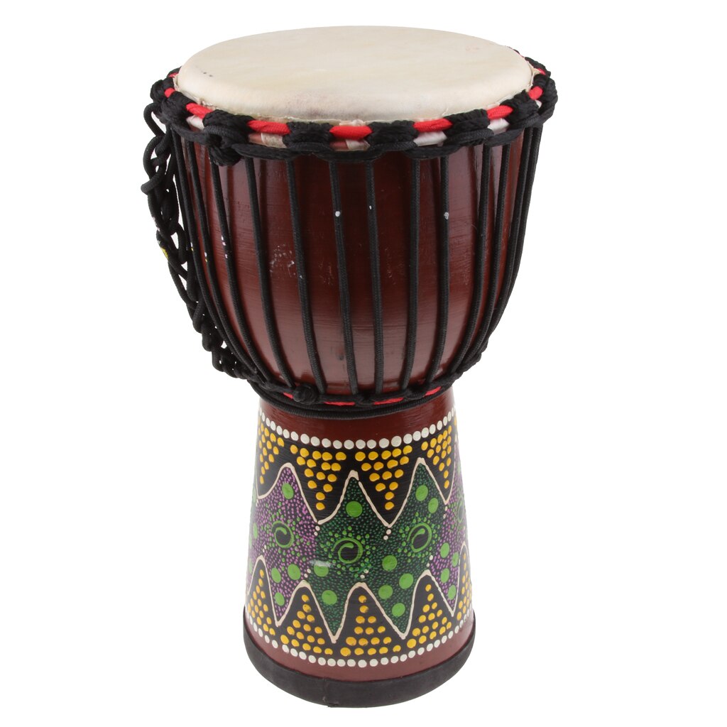 8 cal kolorowe farby Djembe średnio zdobione drewniane styl plemienny bęben Djembe Darbuka + prezenty