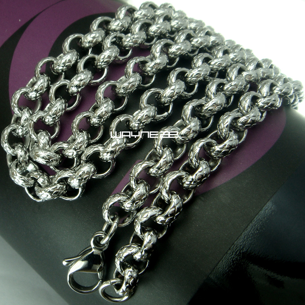 Rvs Rolo Ketting Motorfiets Stijl Armbanden Mode Punk Bangles Sieraden Ketting Armband Voor Mannen