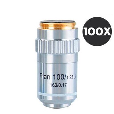 Microscope Objective lens 195 Flat-field / Semi-flat Field Achromatic Objective Lens 4x 10x 20x 40x 60x 100x Can be Choose