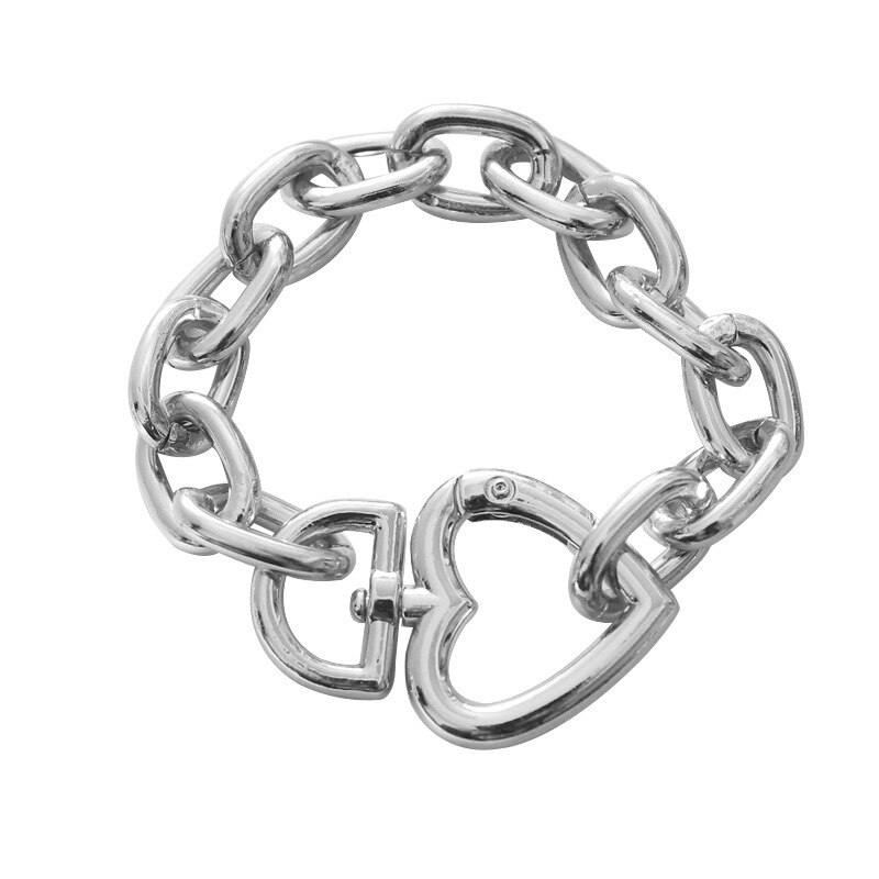 Collar con forma de corazón para mujer, Gargantilla con estilo , cadena de línea cubana, joyería al por mayor: 189 bracelet S