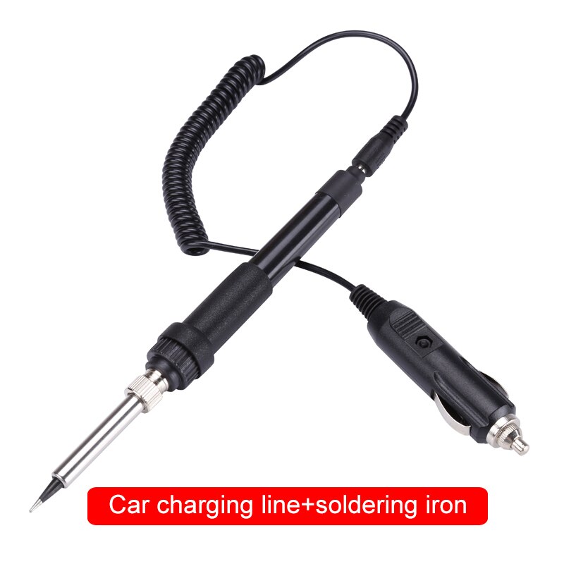DC 12V 60W Portable Electric Soldering Iron Auto Car Battery Solder Station Rework Welding Repair Tools: Black
