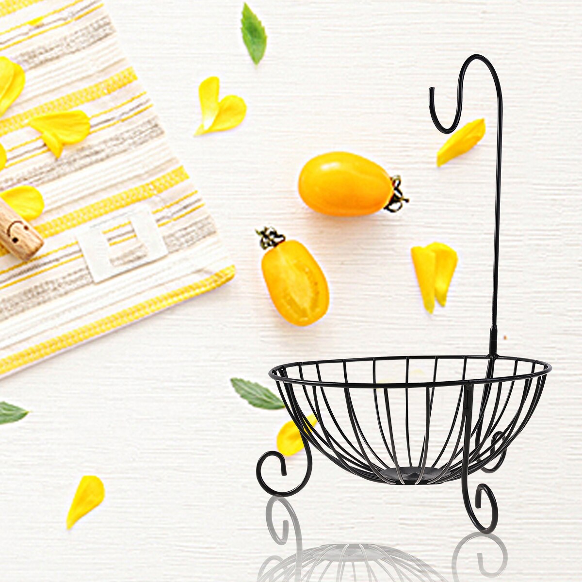 Keuken Metalen Fruitmand Opslag Rekken Met Afneembare Banaan Houder Haak Home Kitchen Decor Hanger Holder Organizer