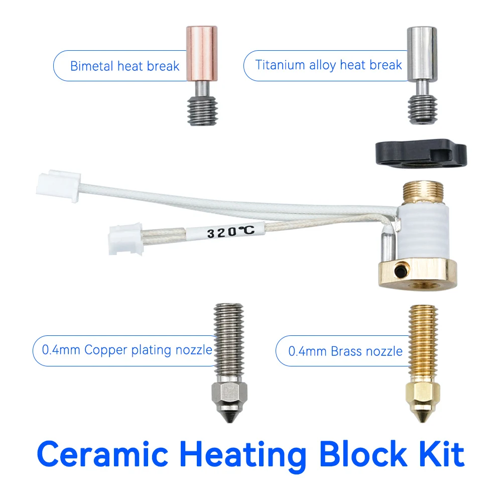 For Creality K1 K1C K1 MAX Ender 3 V3 Se Ke Ceramic Heater K1 Max Hotend Ceramic Heating Tube 24V 60W High Thermal Conductivity