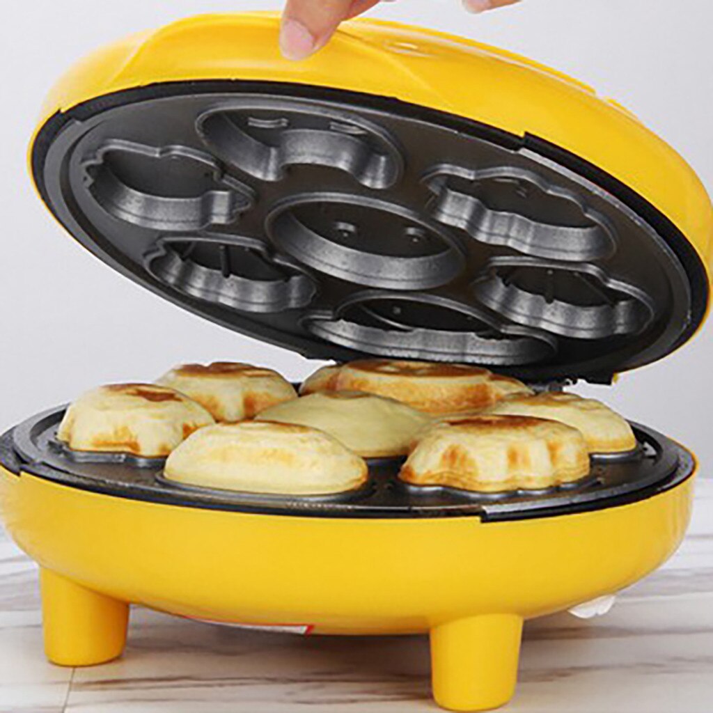 Household Mini Electric Cake Maker Non-stick Bubble Egg Cake Bread Baking Machine 1000w High Power Double-sided Baking Machine