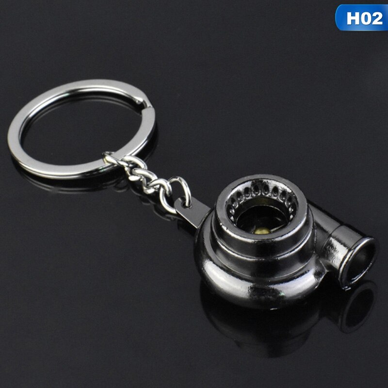 Prawdziwe dźwięk gwizdka breloczek turbosprężarka łożysko ślizgowe spinning samochodu Model części samochodowej turbina turbosprężarka breloczek robić kluczy brelok brelok: H02
