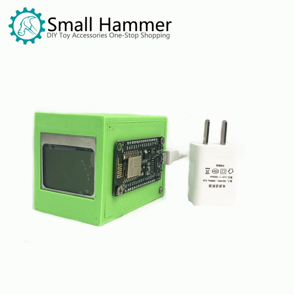 Small nail hammer IoT temperature and humidity nodemcu dht22 5110 display kit maker open