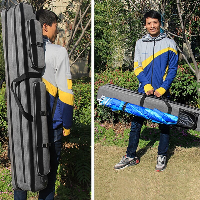 Portable Fishing Bag Pesca 2 Layer Fishing Rod Carrier Waterproof Fishing Pole Tools 80/100/125/130 CM Tackle Storage Organizer
