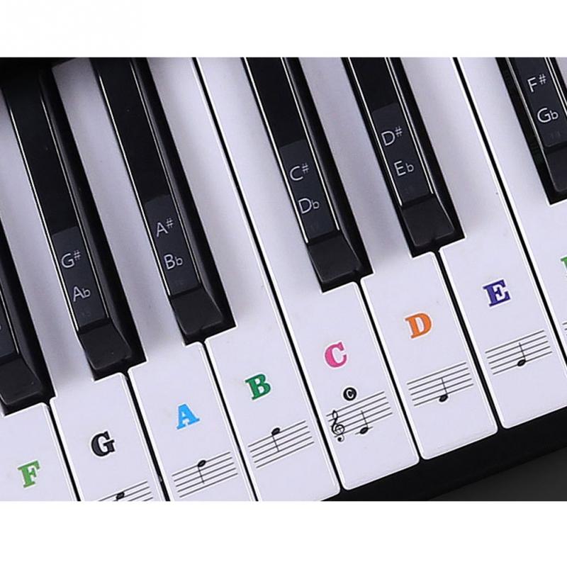 Transparent Detachable Music Notes Piano Keyboard Stickers 37/49/54/61 Or 88-key Piano Sticker Symbol